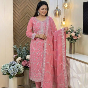 Premium chinon fabrics ready dress