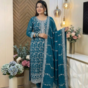 Premium chinon fabrics ready dress