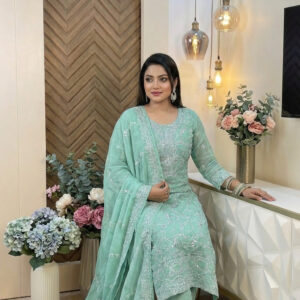 Premium chinon fabrics ready dress