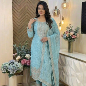 Premium chinon fabrics ready dress