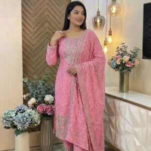 Premium chinon fabrics ready dress